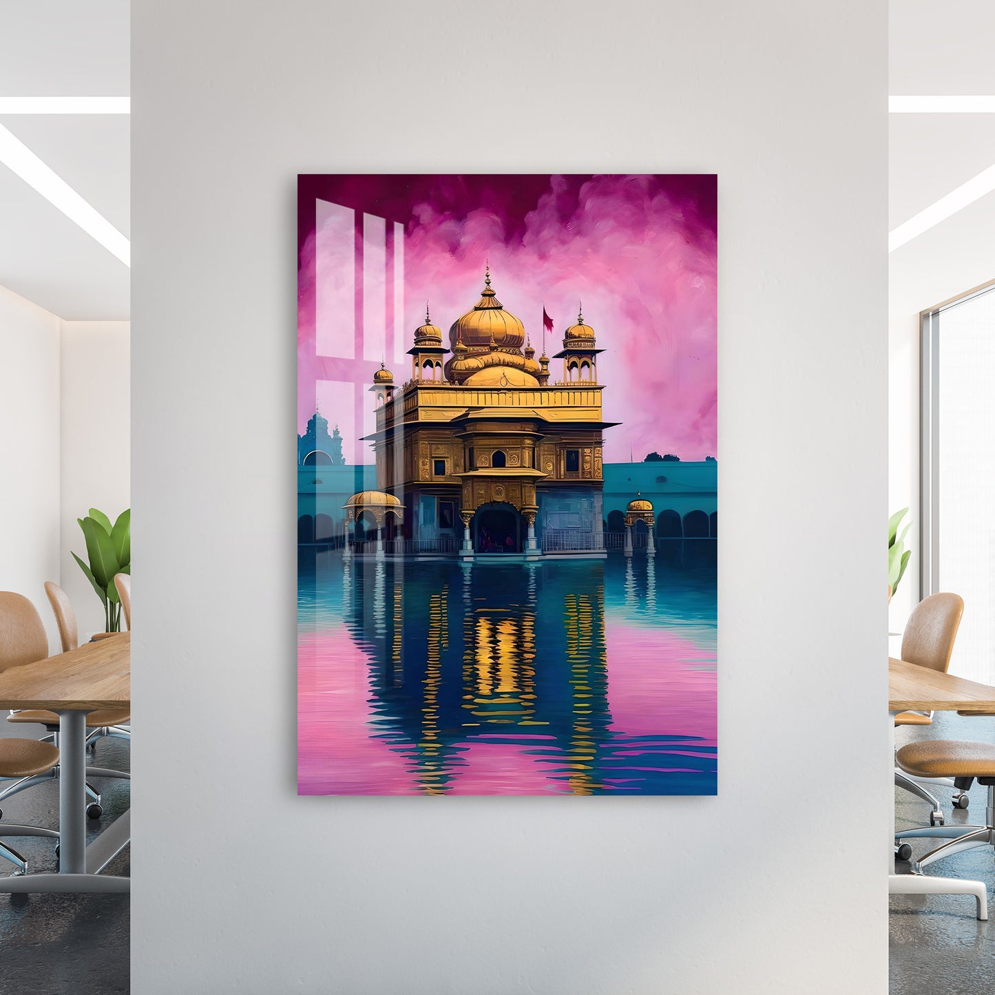 Golden Temple Acrylic Wall Art