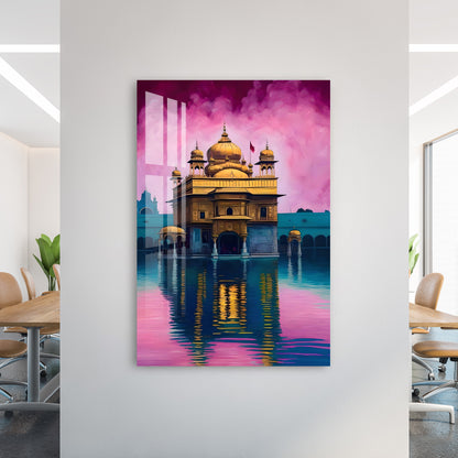 Golden Temple Acrylic Wall Art