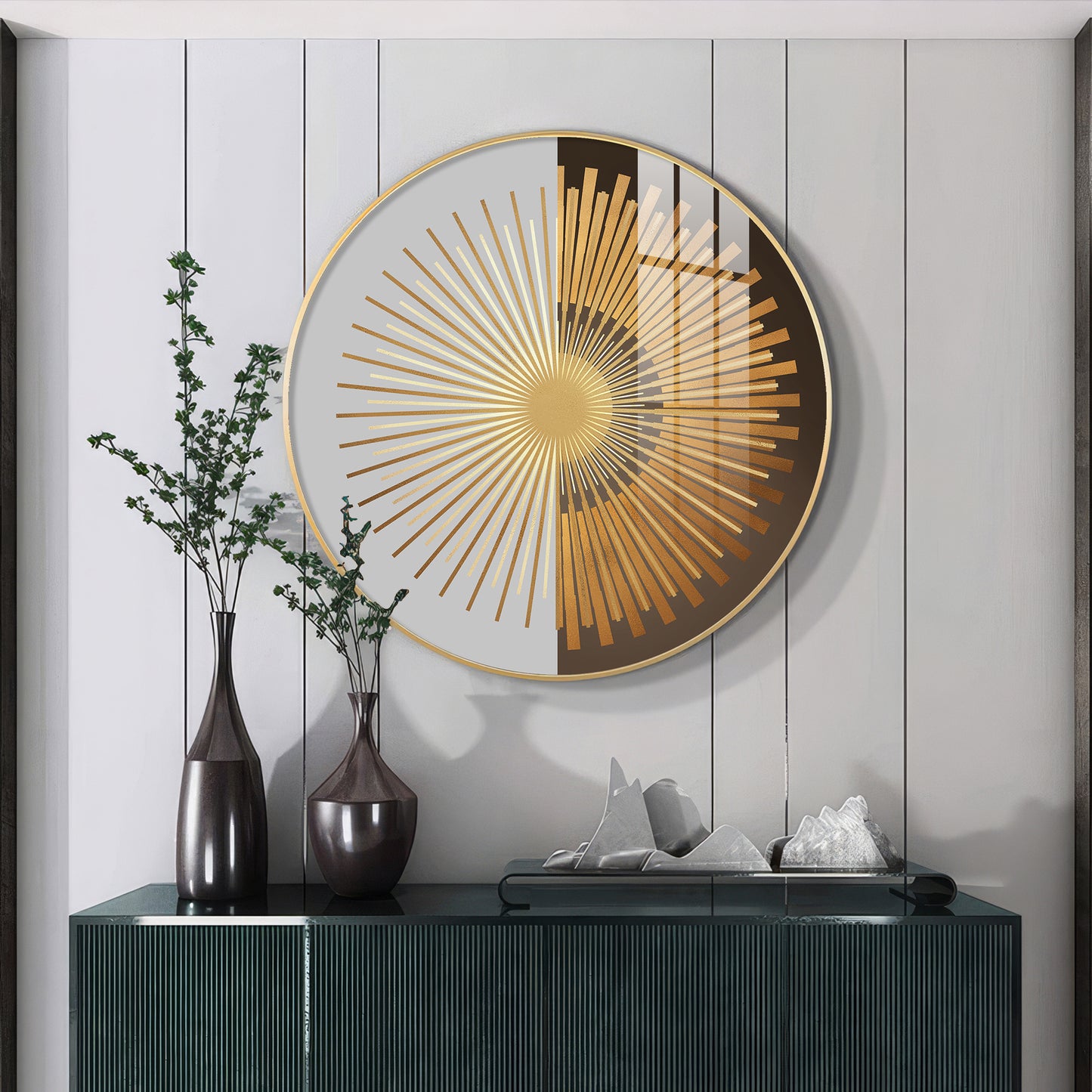 Radiant Circle Premium Acrylic Round Wall Art