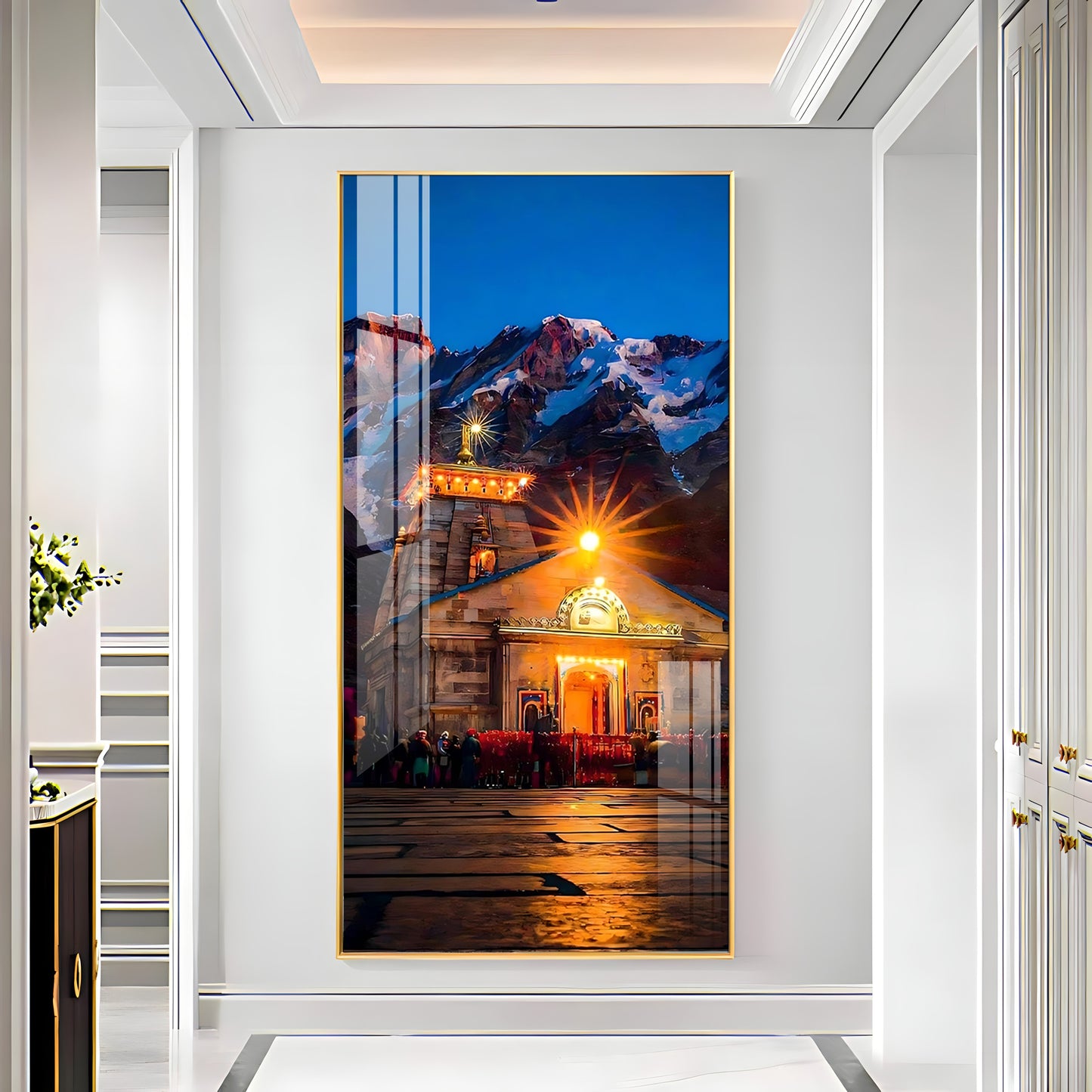 Kedarnath Dham Premium Acrylic Vertical Wall Art