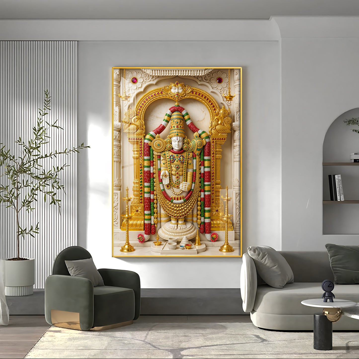 Divine Shree Venkateswara Premium Acrylic Vertical Wall Art