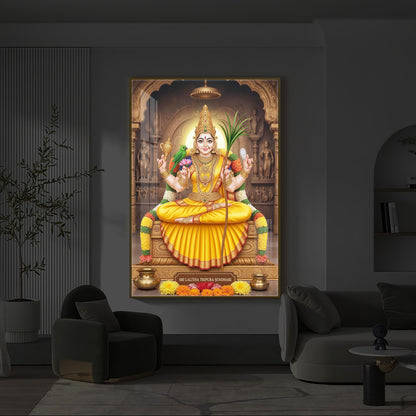 Sri Vidhya Sadhana Modern Luxury Backlight Vertical Wall Art