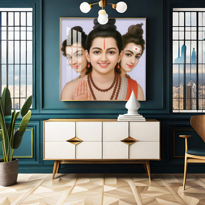 Sri Dattatreya Maharaj Ji Premium Acrylic Square Wall Art