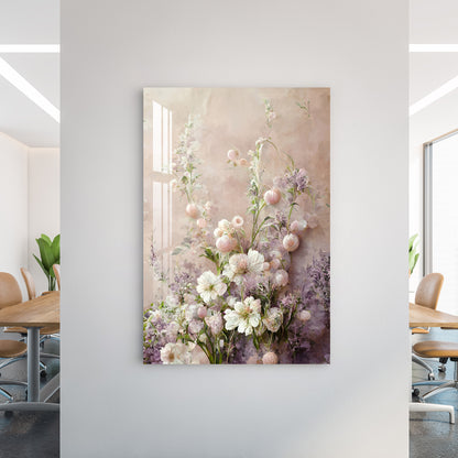 Pink & White Peony Flower Acrylic Wall Art