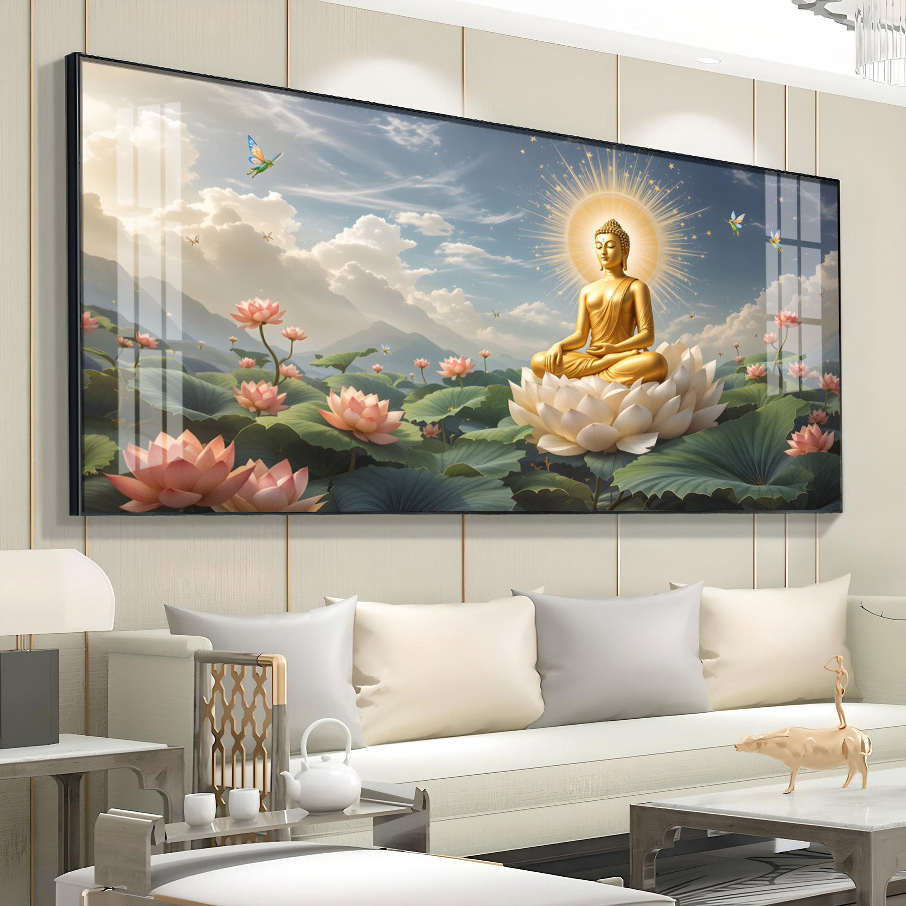 Tranquil Buddha Artwork Premium Acrylic Horizontal Wall Art