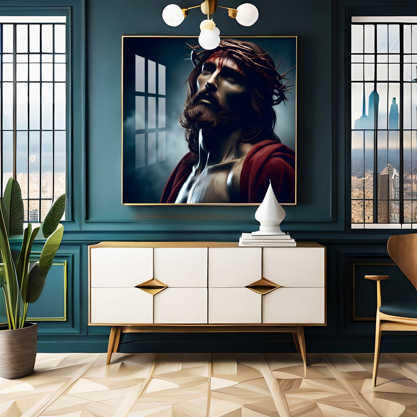 Jesus Premium Acrylic Square Wall Art