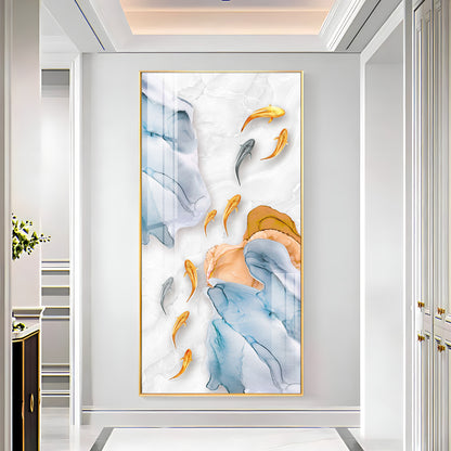 Auspicious Fishes Luxury Crystal Wall Art