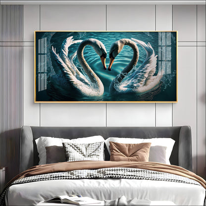 Blended By Love Swan Premium Acrylic Horizontal Wall Art