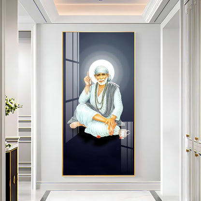 Om Sai Premium Acrylic Vertical Wall Art