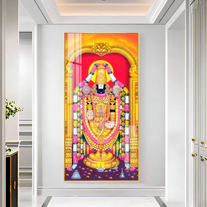 Tirupati Balaji Premium Acrylic Vertical Wall Art