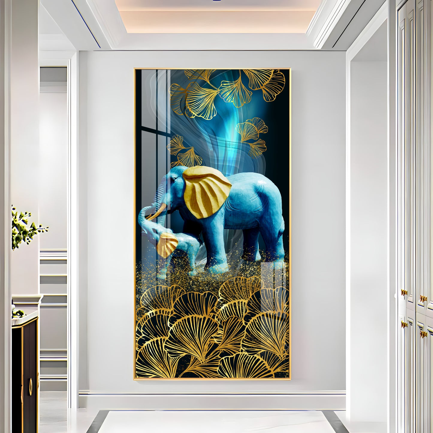 Mystical Elephants Premium Acrylic vertical Wall Art