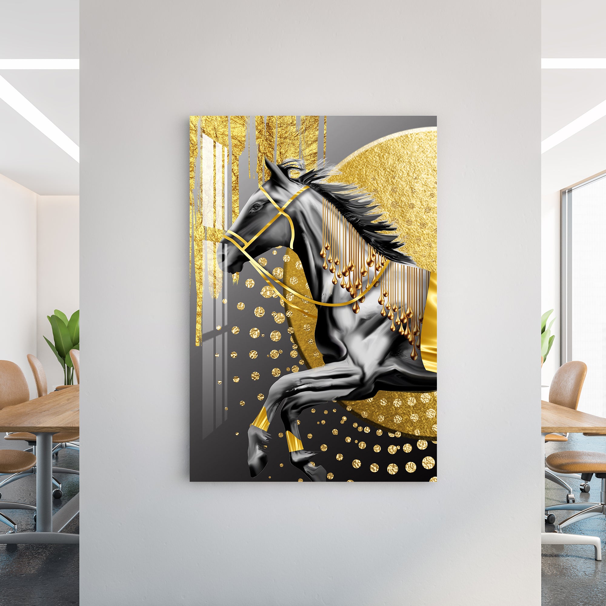 Golden Run Acrylic Wall Art