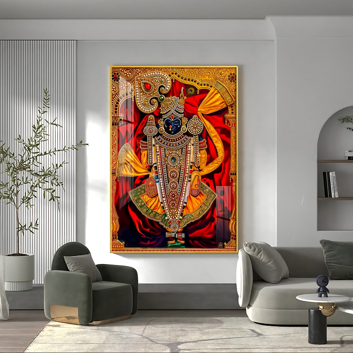 Dwarkadhish Premium Acrylic Vertical Wall Art