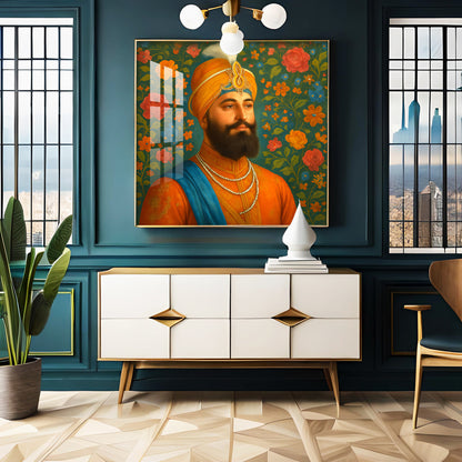 Shri Guru Gobind Singh Ji Premium Acrylic Square Wall Art