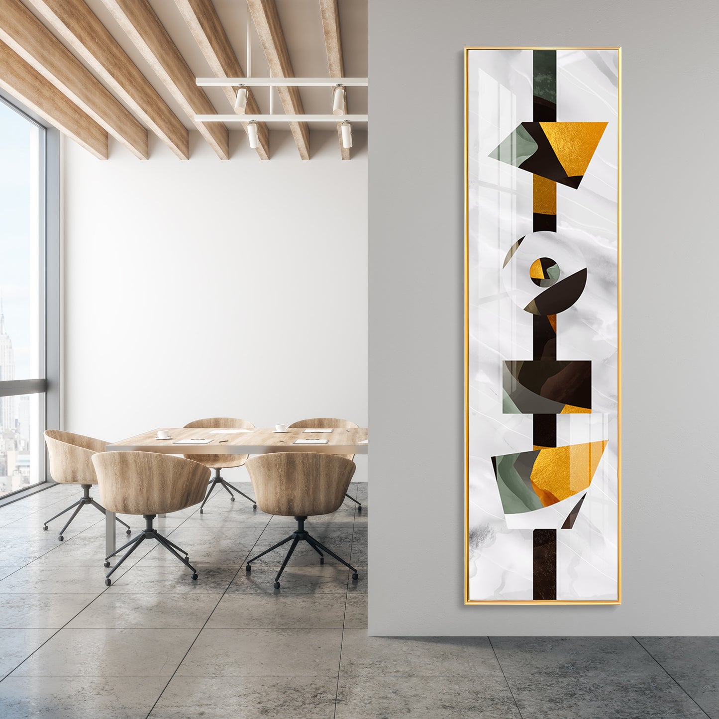 Modern Luxury Art Living Room Entrance Hall Vertical Premium Acrylic Vertical Wall Art