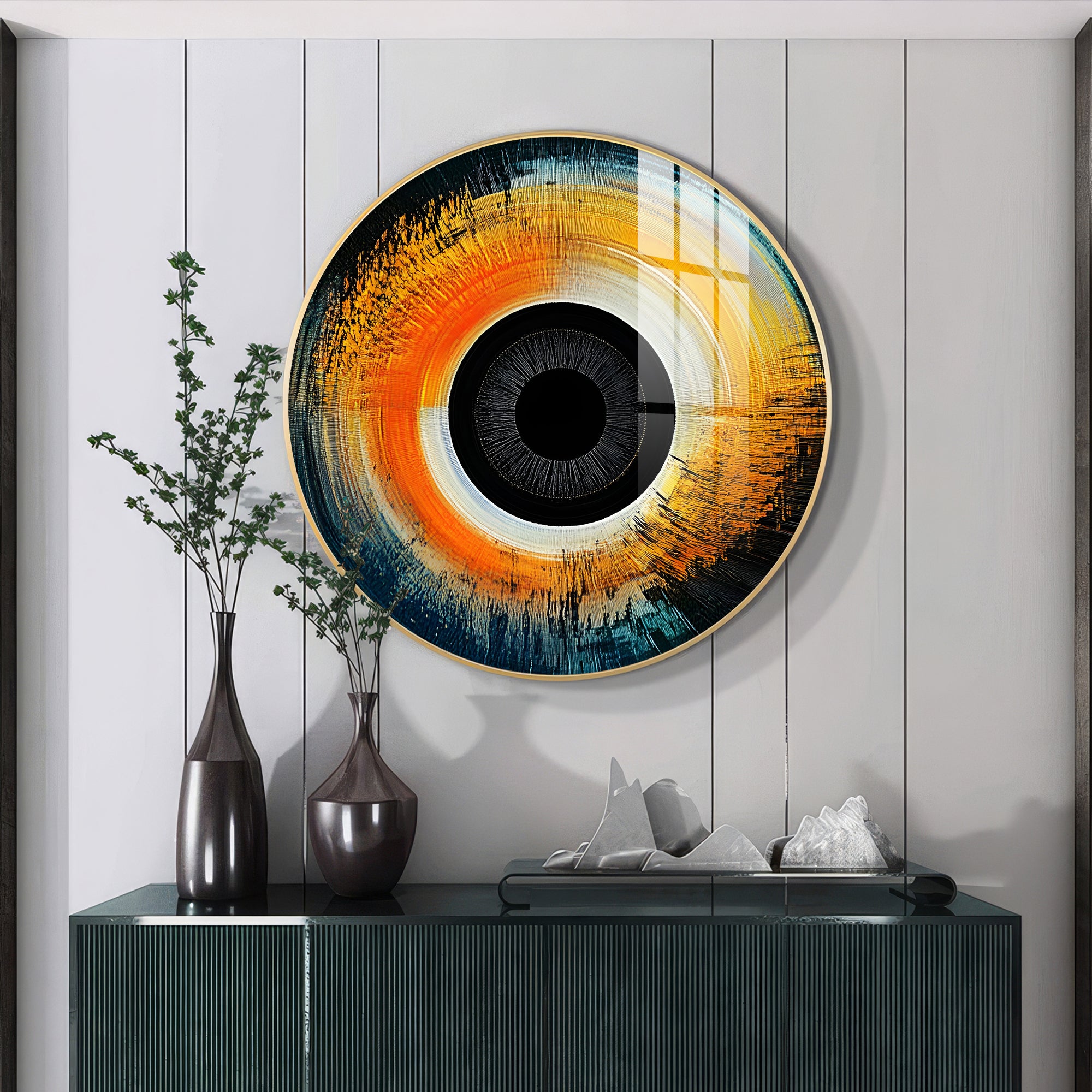 Visionary Gaze Premium Acrylic Round Wall Art