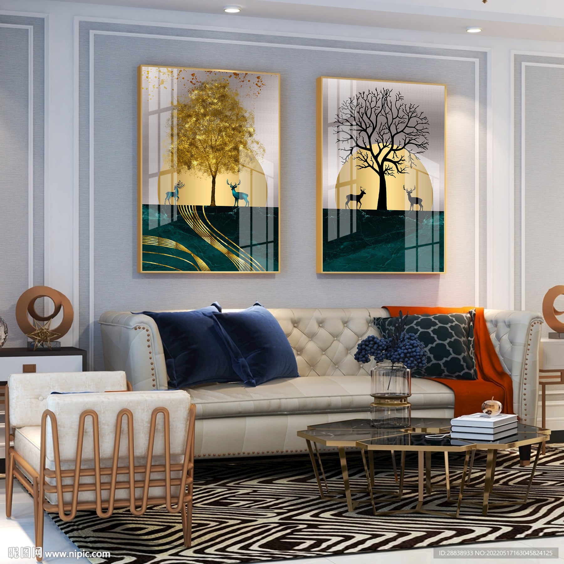 Woodland Whispers Premium Acrylic Vertical Wall Art (Set Of 2)