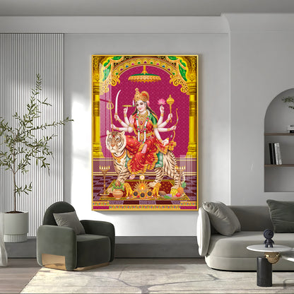 Maa Durga Spirit Premium Acrylic Vertical Wall Art