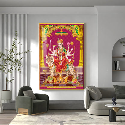 Maa Durga Spirit Premium Acrylic Vertical Wall Art