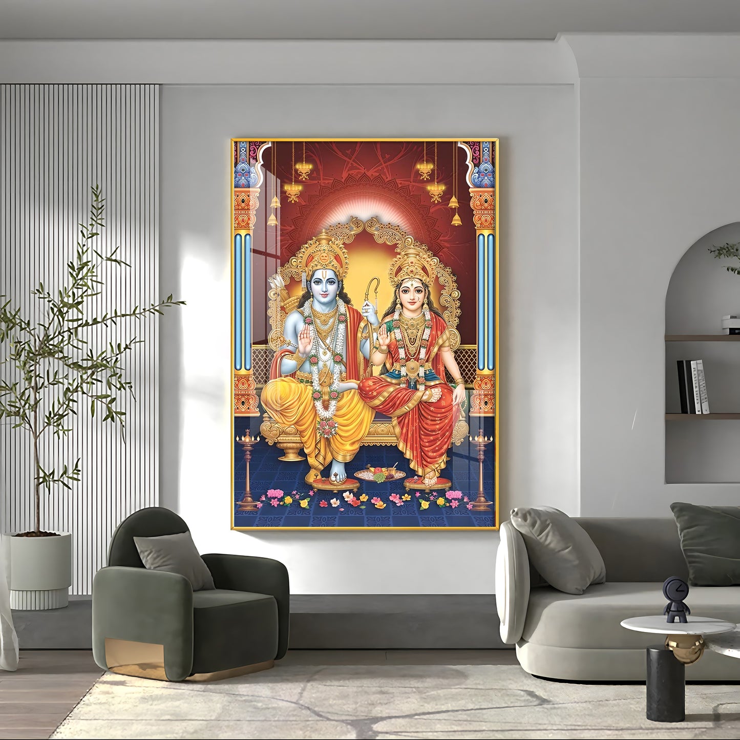 Sita Ram Premium Acrylic Vertical Wall Art