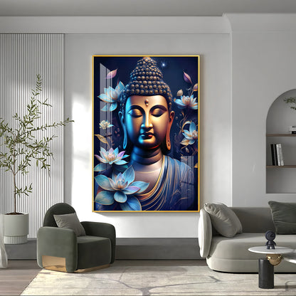 Modern Buddha Premium Acrylic Vertical Wall Art