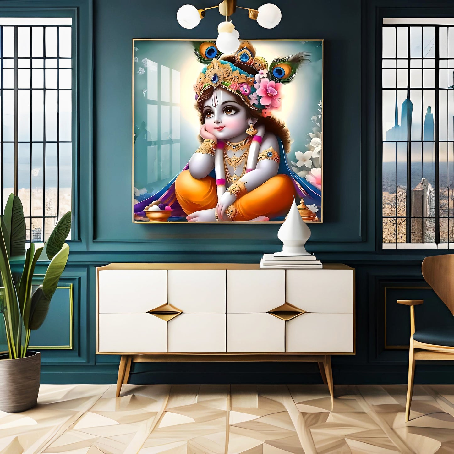 Little Kanha Premium Acrylic Square Wall Art