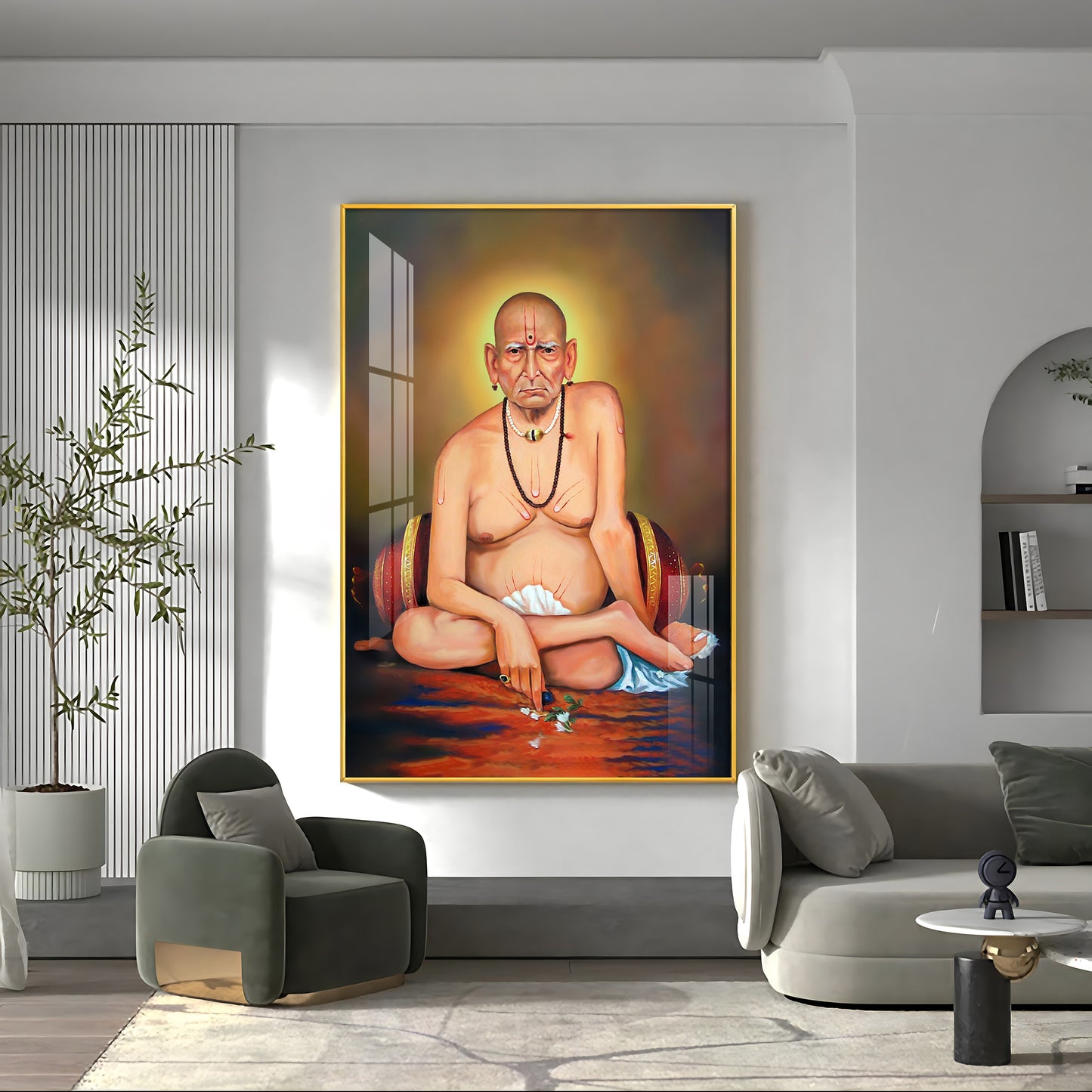 Shri Swami Samarth Baba Ji Premium Vertical Acrylic Wall Art