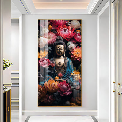 Meditating Buddha Premium Acrylic Vertical Wall Art