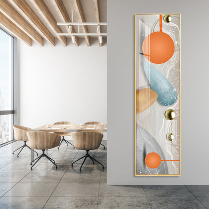 Illustration Geometric Modern Blocks Premium Acrylic Vertical Wall Art