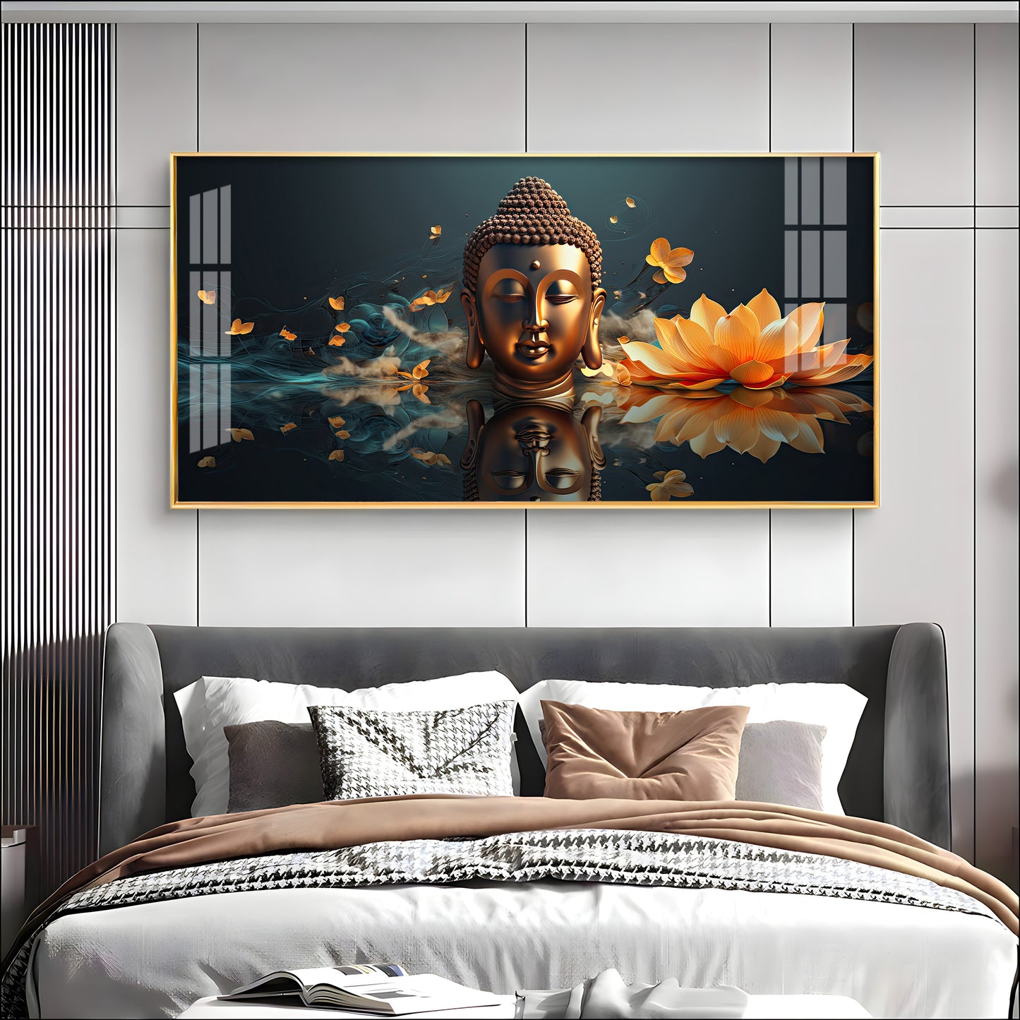 Descent Buddha Premium Acrylic Horizontal Wall Art