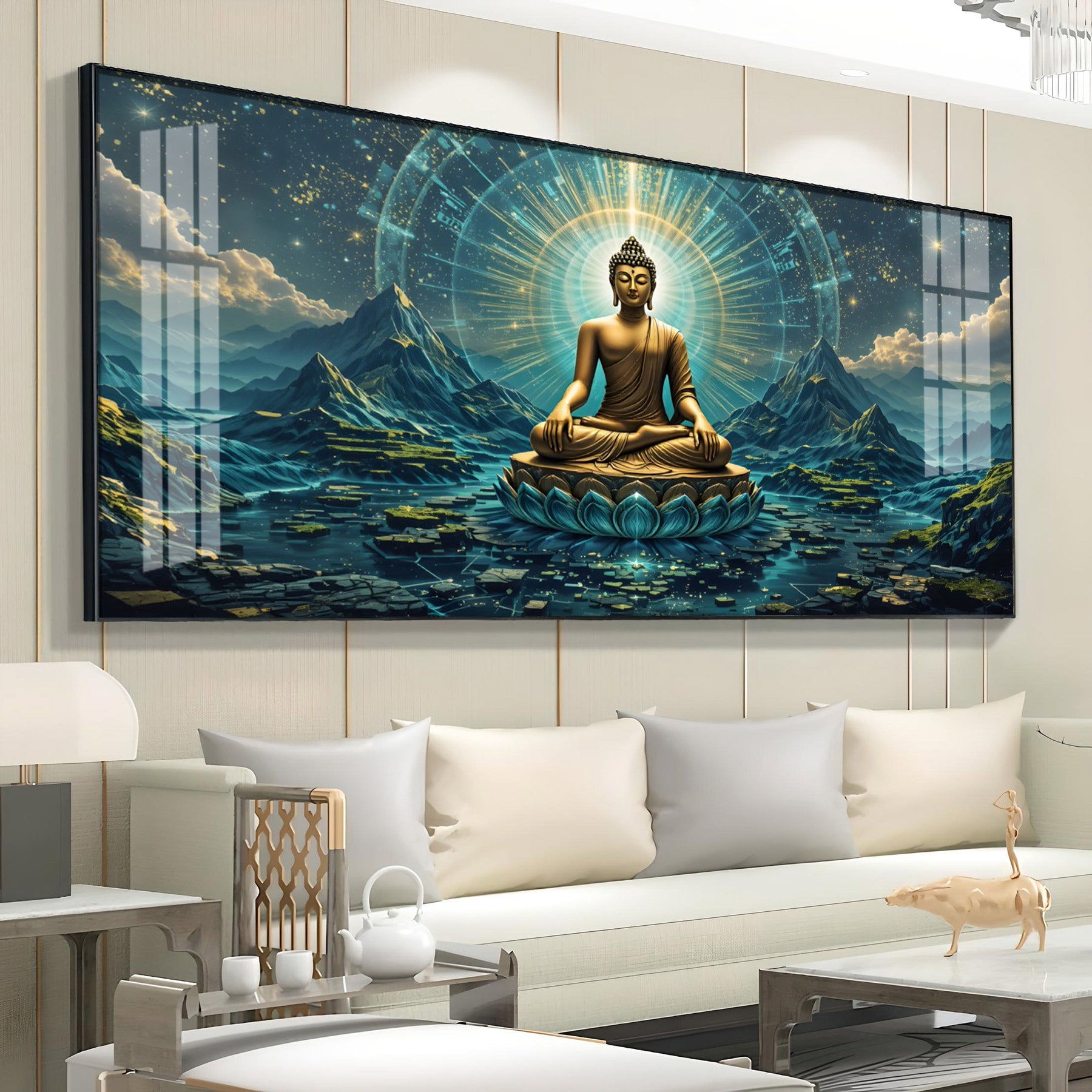 Buddha's Reflection Premium Acrylic Horizontal Wall Art