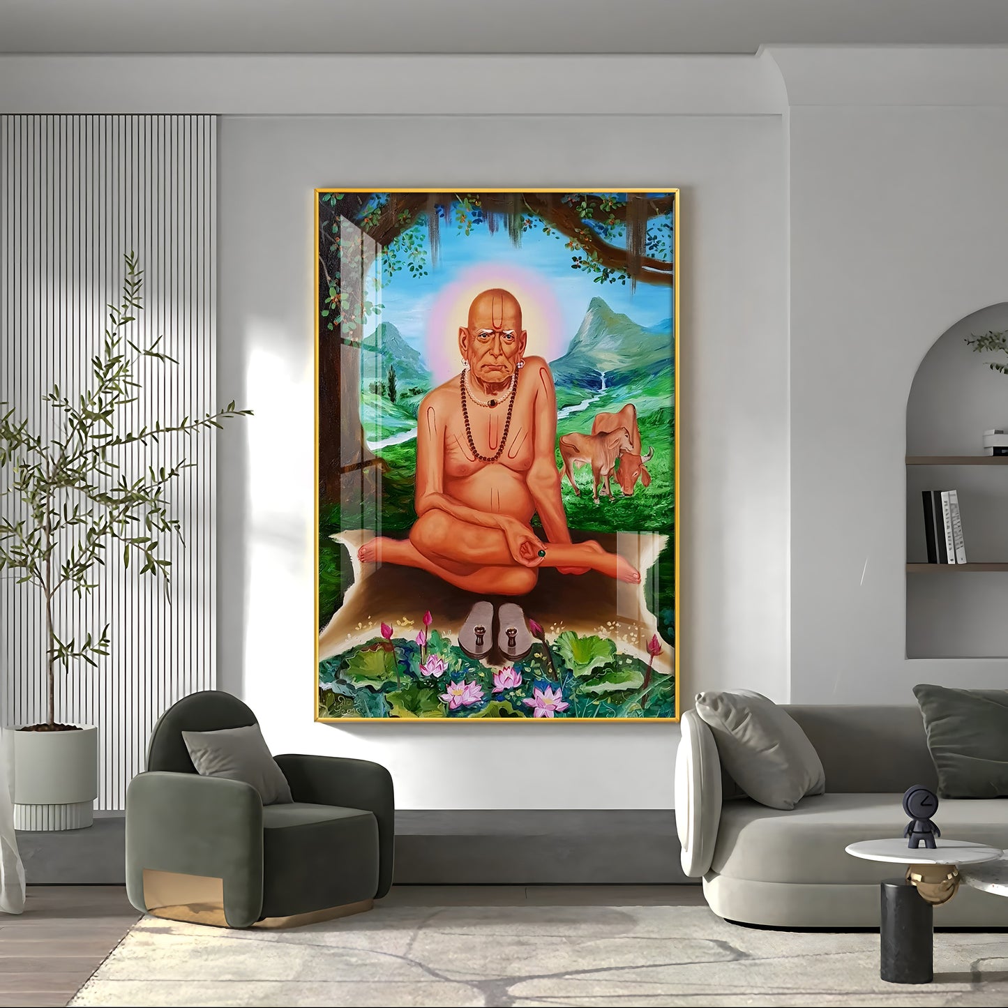 Elegance Of Shri Swami Samartha Premium Vertical Acrylic Wall Art