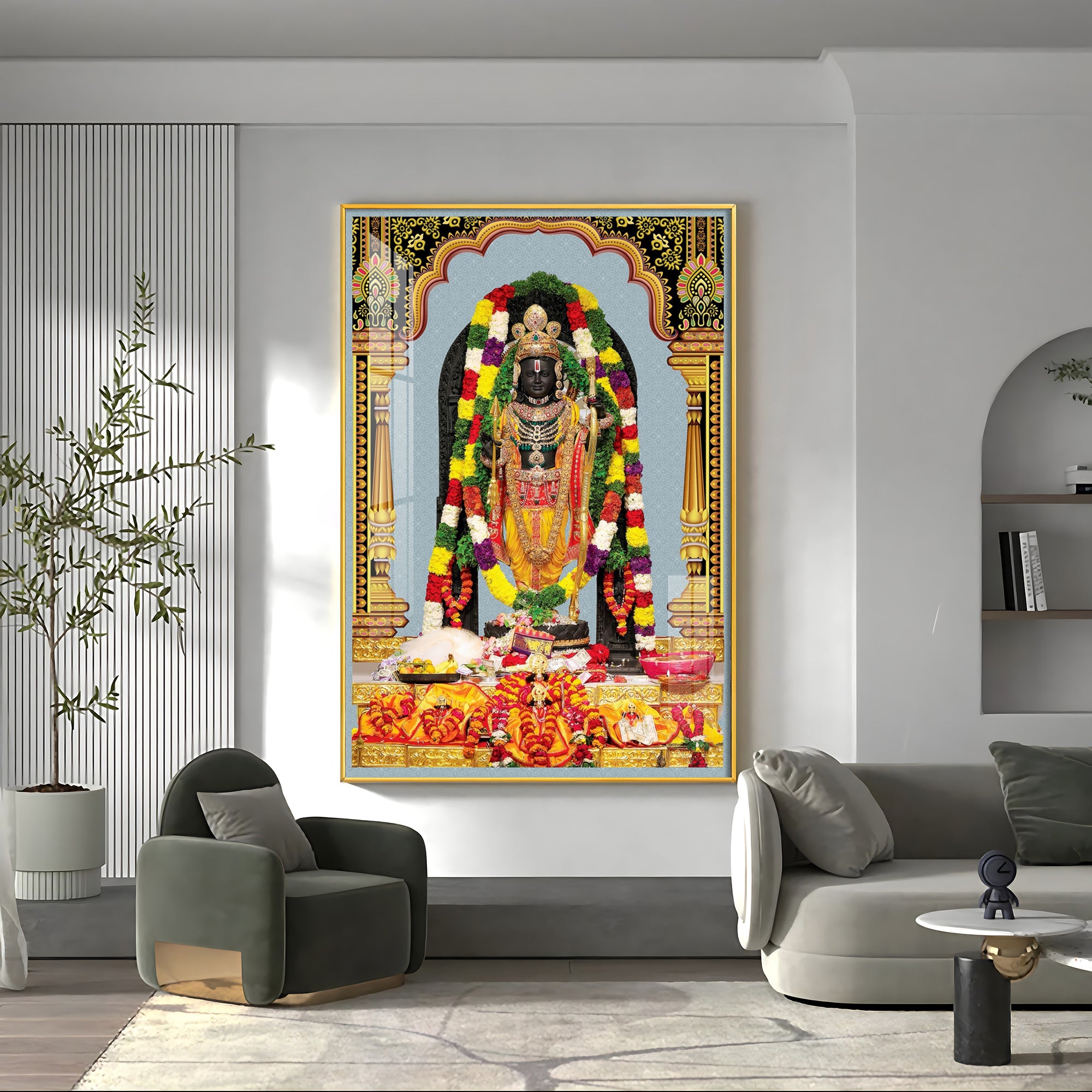 Divine Blossom Rama Premium Acrylic Vertical Wall Art