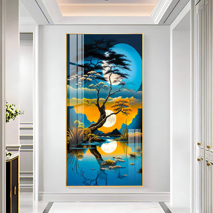 Sunset Serenity Premium Acrylic Vertical Wall Art