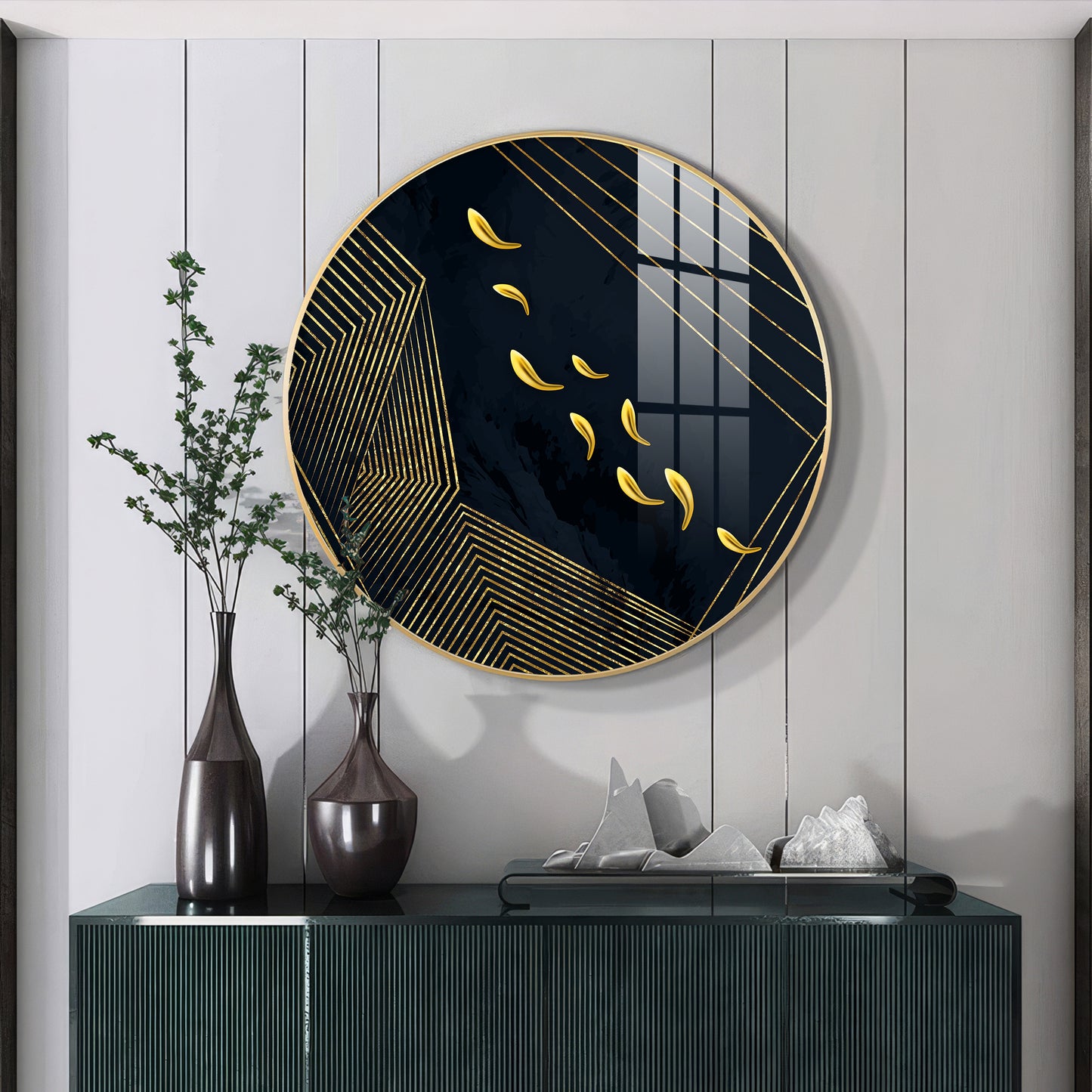 Golden Artwork Premium Acrylic Round Wall Art