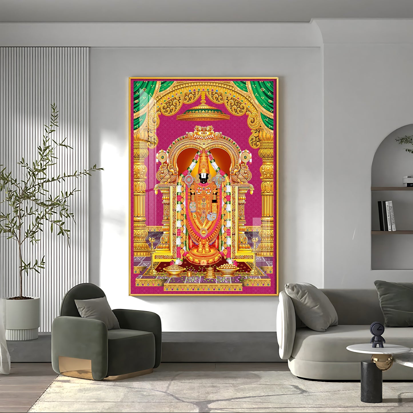 Sri Venkateswara Swamy Blessing Premium Acrylic Vertical Wall Art