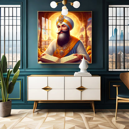 Guru Govind Singh Ji Premium Acrylic Square Wall Art