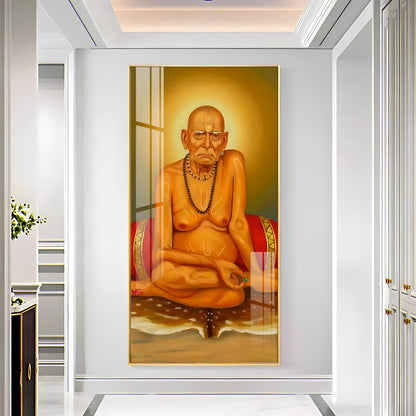 Swami Samarth Premium Acrylic Vertical Wall Art