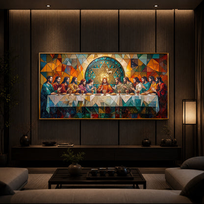 The last Supper Modern Luxury Backlight Horizontal Wall Art