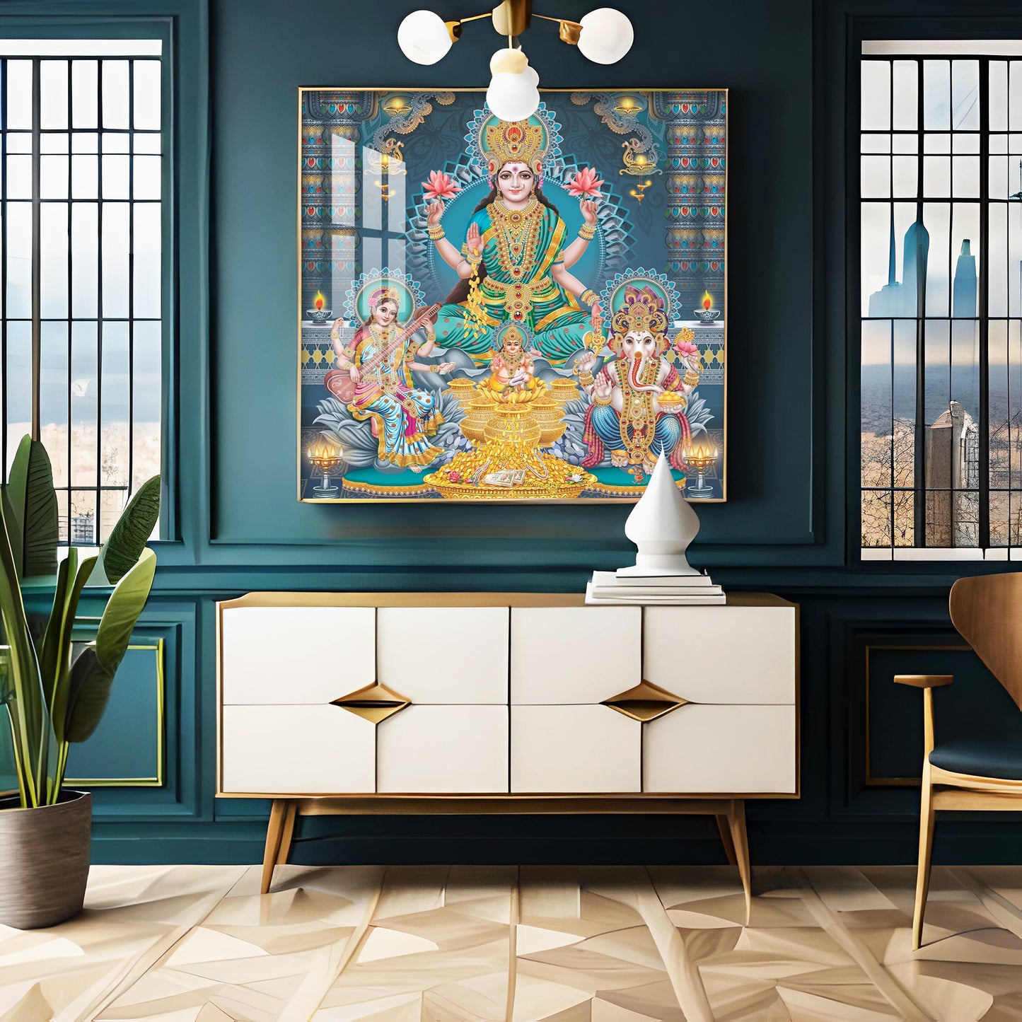 Enhanted Deities Blessings Premium Acrylic Square Wall Art