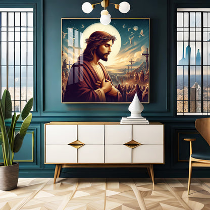 Jesus Christ Premium Acrylic Square Wall Art