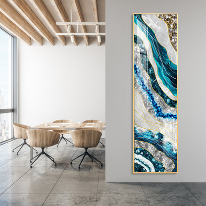 Modern Waves Premium Acrylic Vertical Wall Art