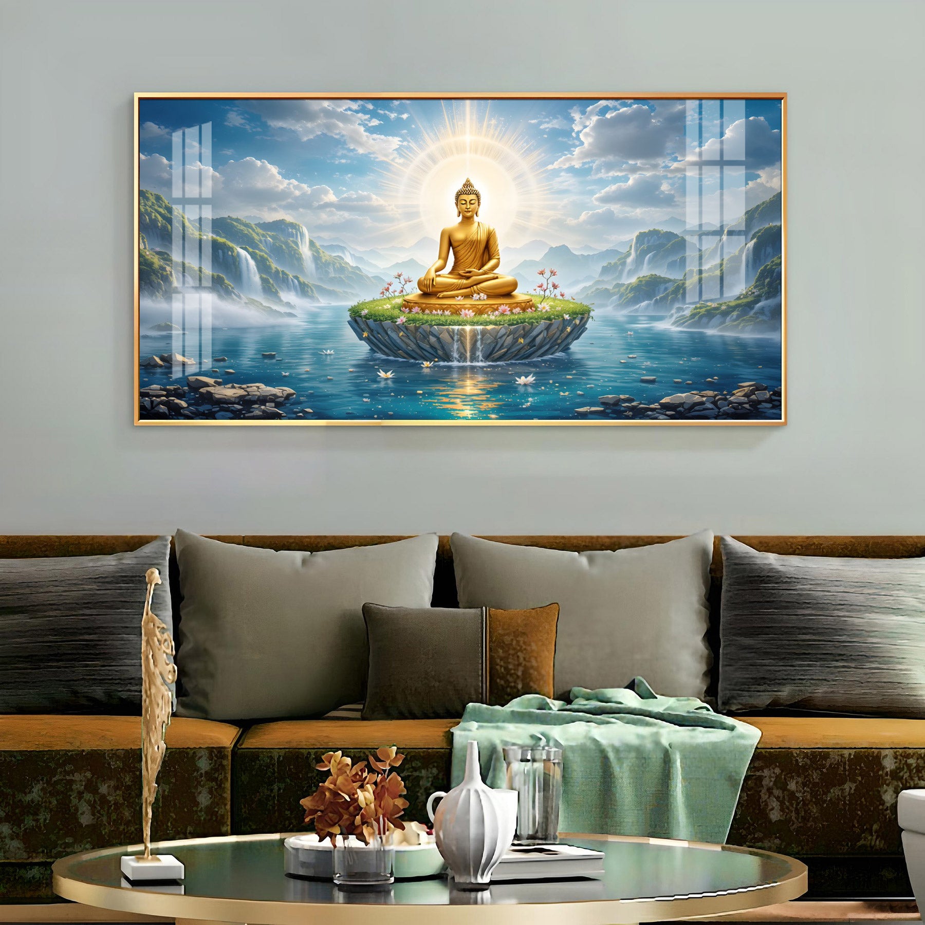 The Buddha's Haven Premium Acrylic Horizontal Wall Art