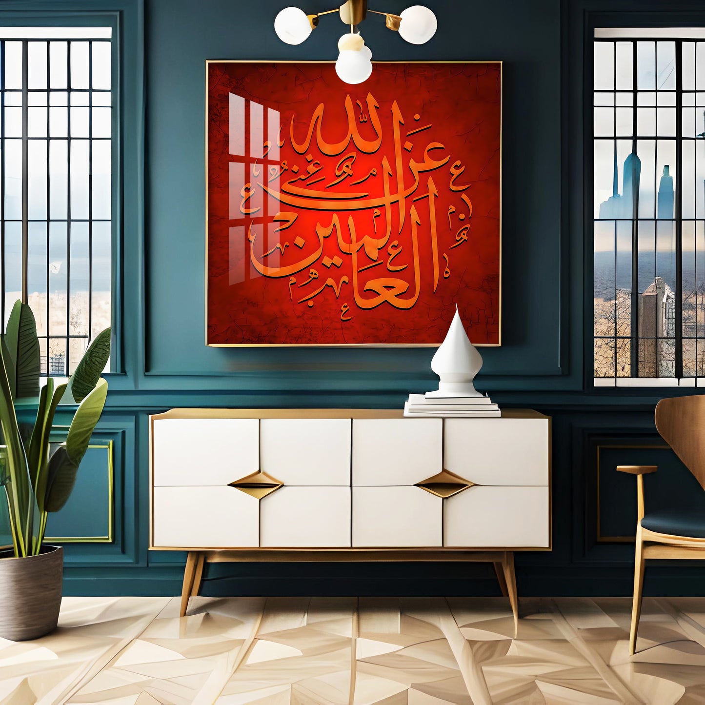 Arabic Home Decor Premium Acrylic Square Wall Art