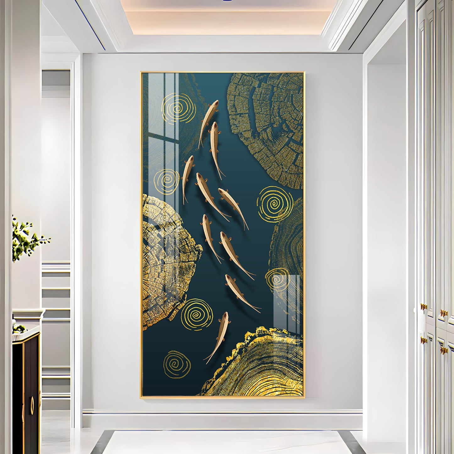 Golden Inspiration Luxury Crystal Wall Art