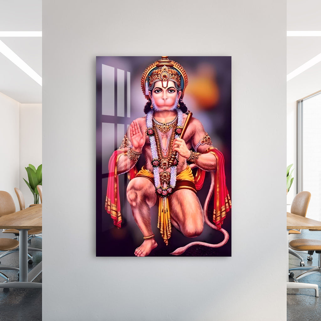 Lord Hanuman Acrylic Wall Art