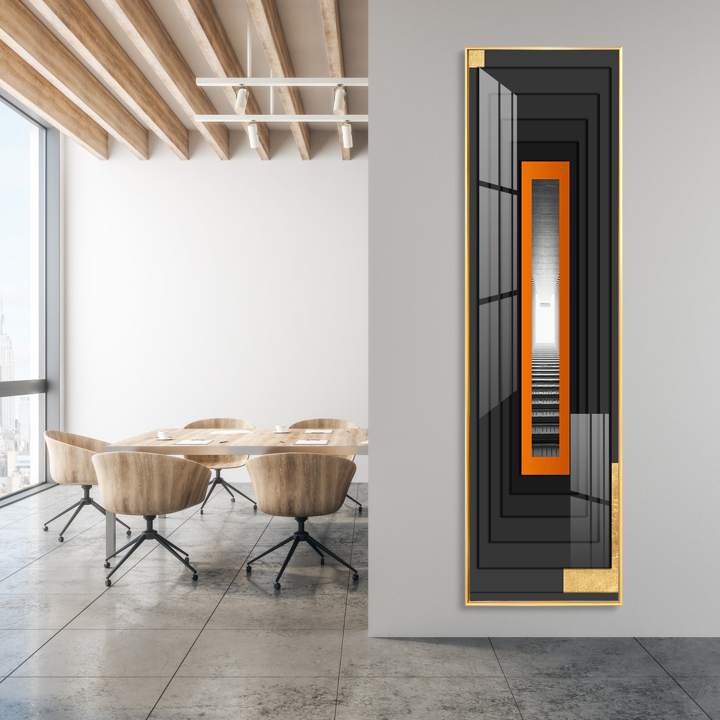 Ember Glow Frame Premium Acrylic Vertical Wall Art