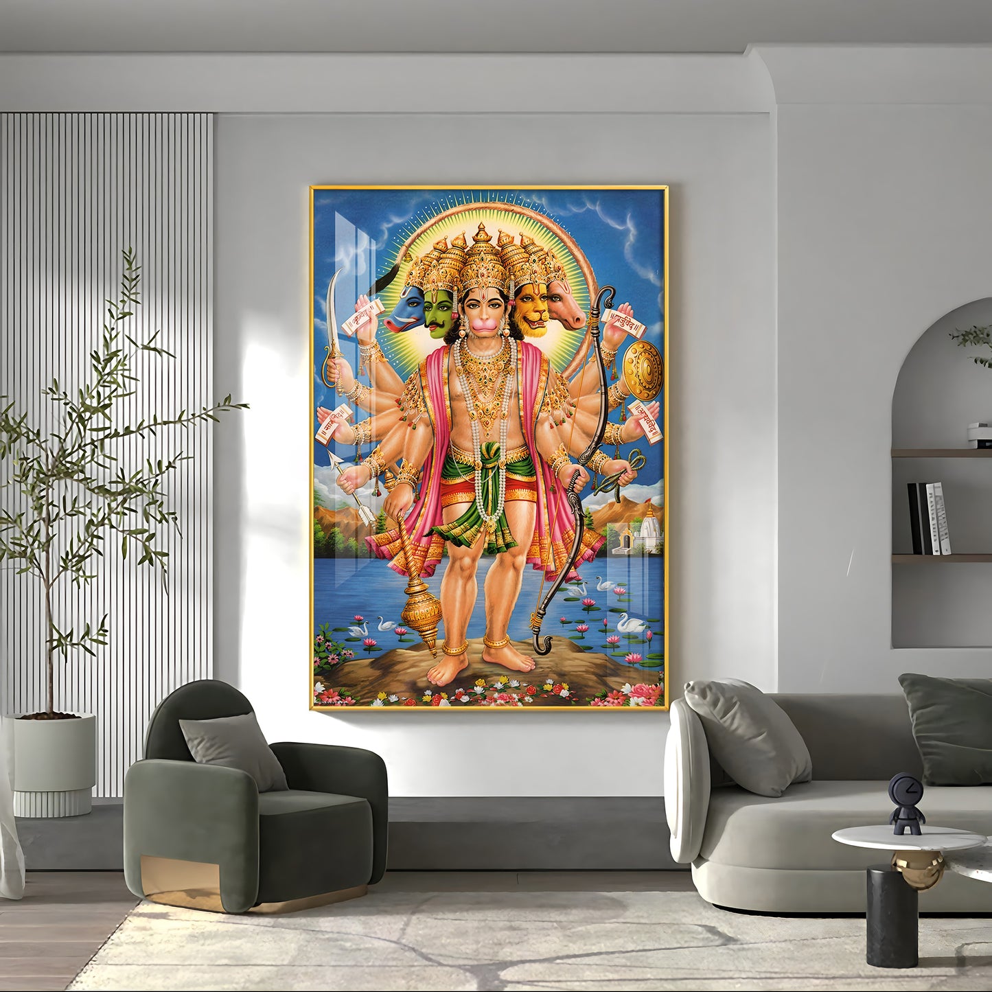 The Mighty Hanuman Premium Vertical Acrylic Wall Art