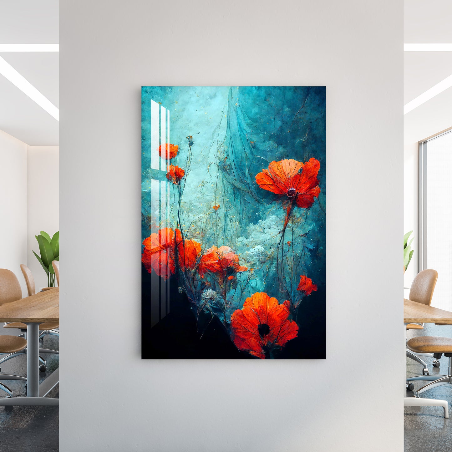 California Poppy Flowers Acrylic Wall Art