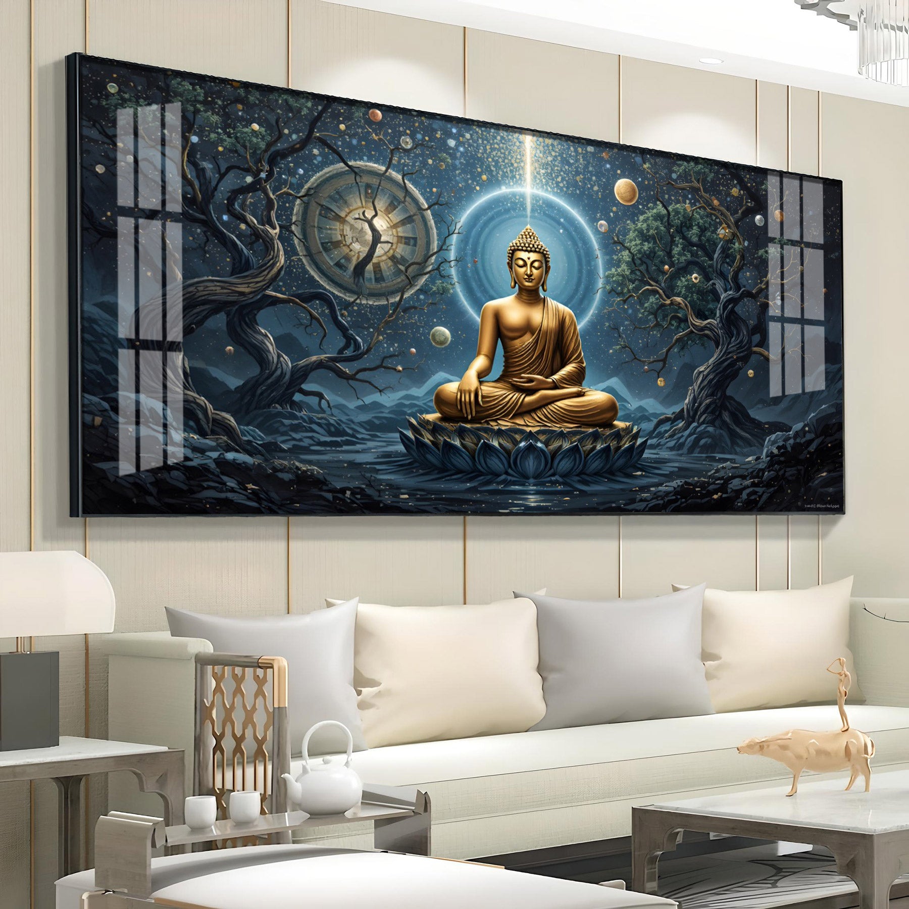 Celestial Buddha Premium Acrylic Horizontal Wall Art